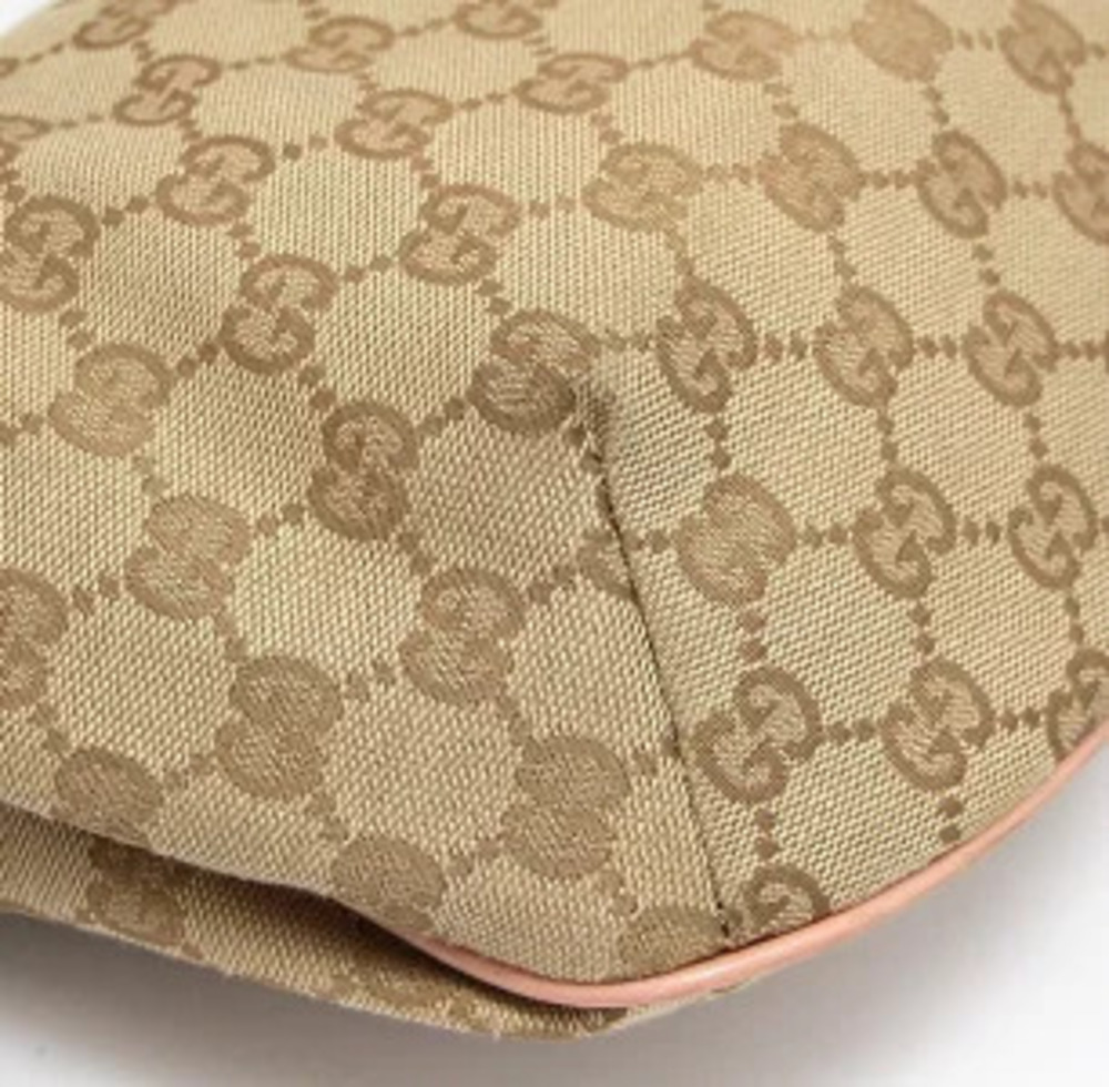 Gucci Shoulder Bag GG Canvas Leather Beige Cream x Pink - Picture 4 of 7